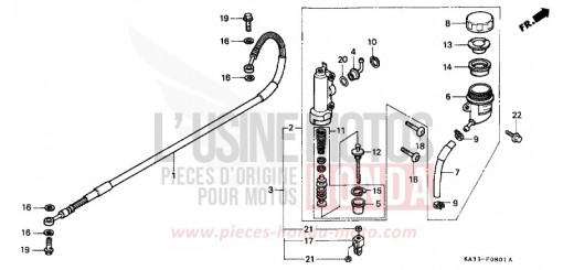 BREMSPLATTE, HINTEN (2) CR125RH de 1987